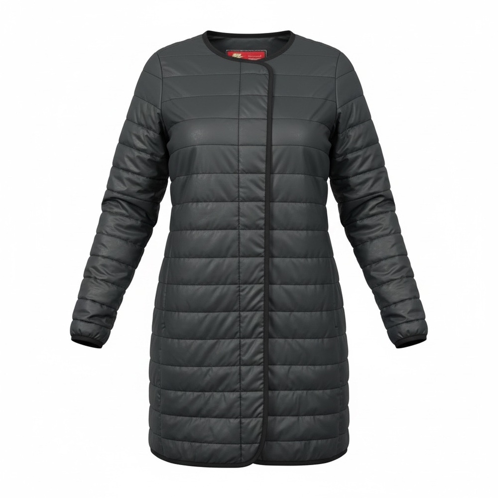 Nike Women's Utility Gorpcore Uptown Quilted Parka Midlength Black Minimalist- S